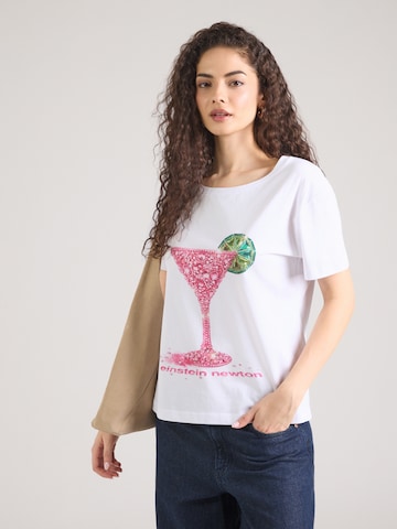 T-shirt 'Glitter Cocktail' EINSTEIN & NEWTON en blanc : devant