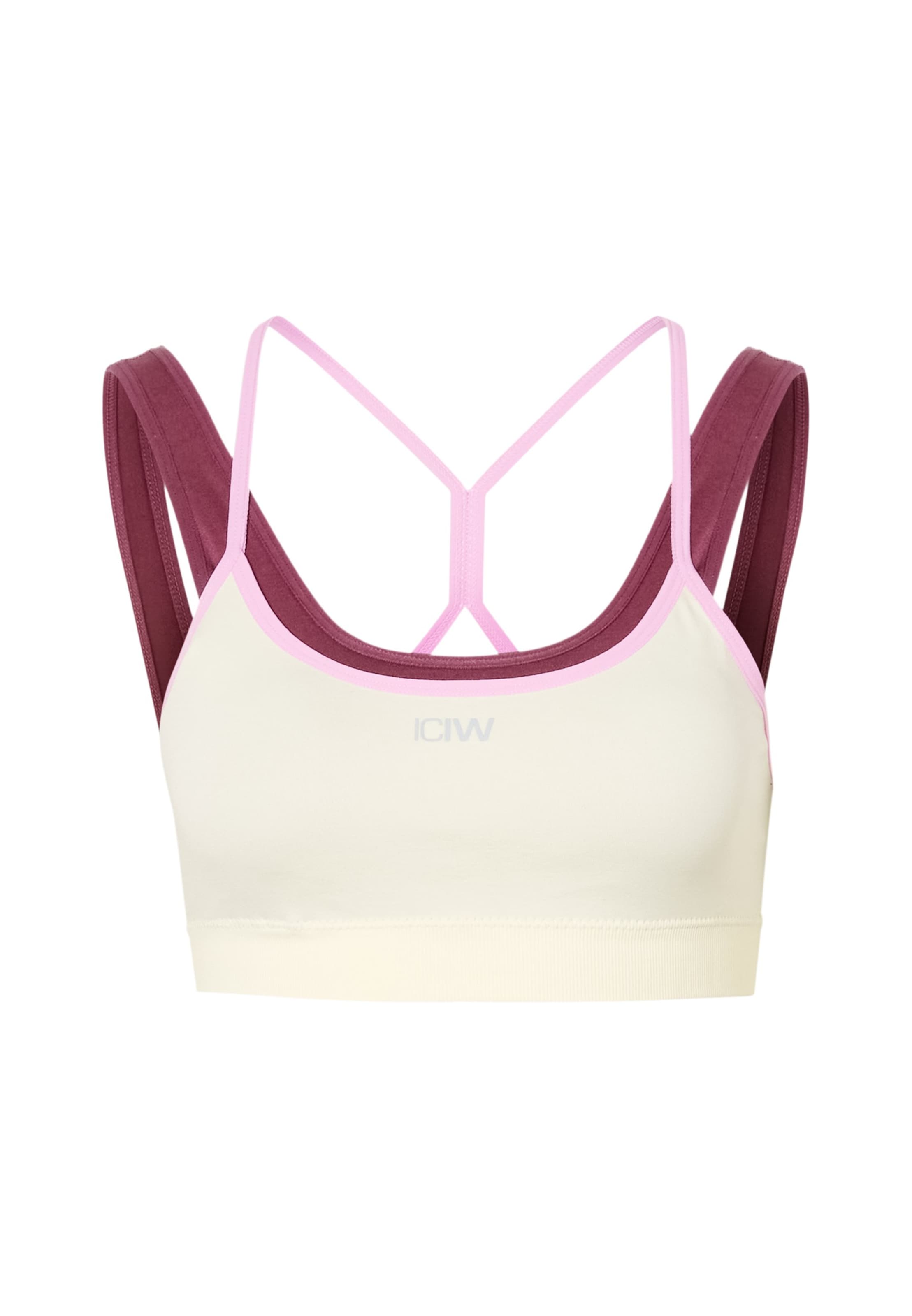ICANIWILL Bustier Sport bh 'Mirage' in Geel: voorkant