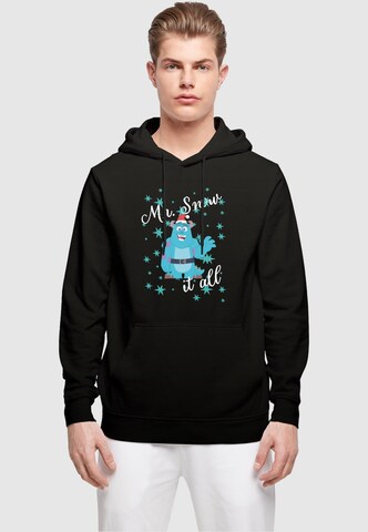 ABSOLUTE CULT Sweatshirt 'Disney 100 - Sully Mr Snow It All' in Zwart: voorkant