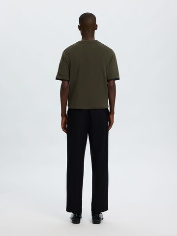 T-Shirt 'SLHTorino' SELECTED en vert