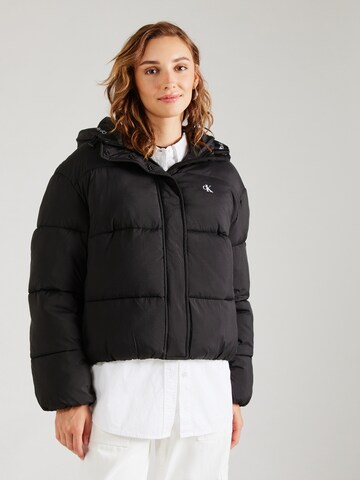 Calvin Klein Jeans Winter Jacket in Black: front