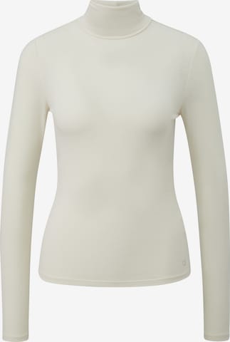 QS Shirt in Beige: voorkant