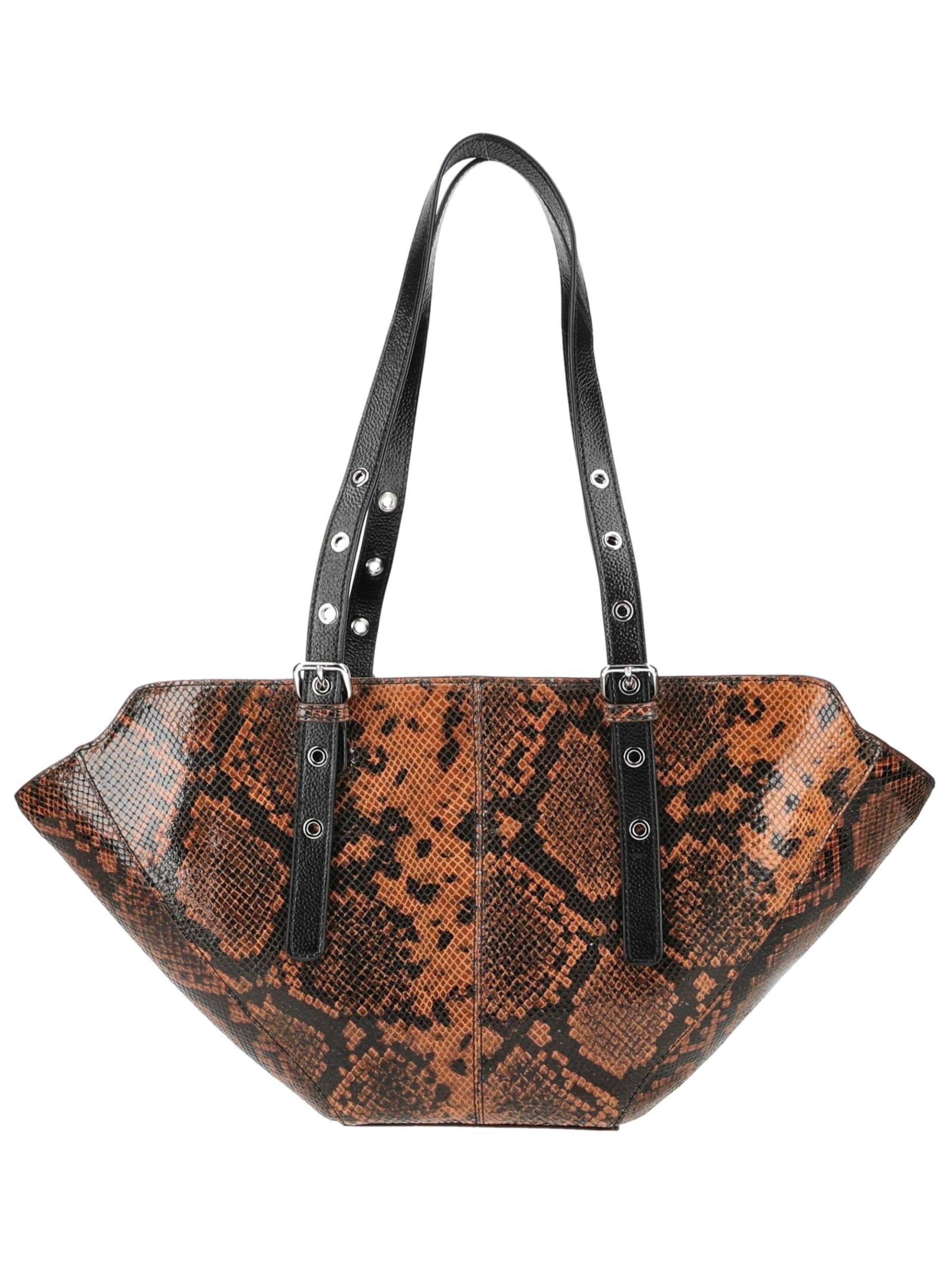 Sac bandoulière NÚNOO en marron : devant