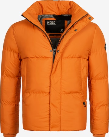 INDICODE JEANS Winter Jacket 'Lanse' in Orange: front