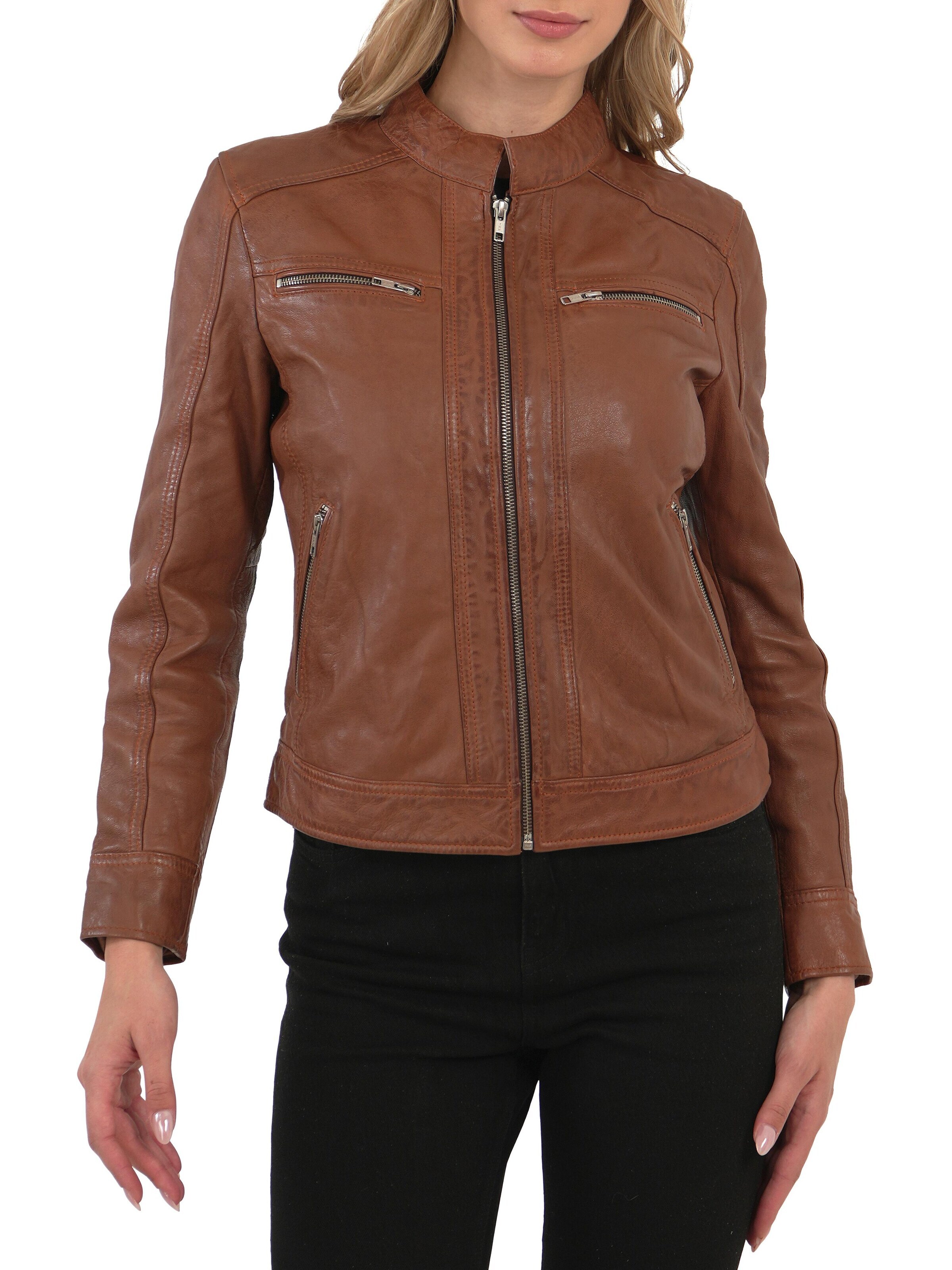 Chic and Clicks - Chaqueta de entretiempo 'Silhouette' en marrón