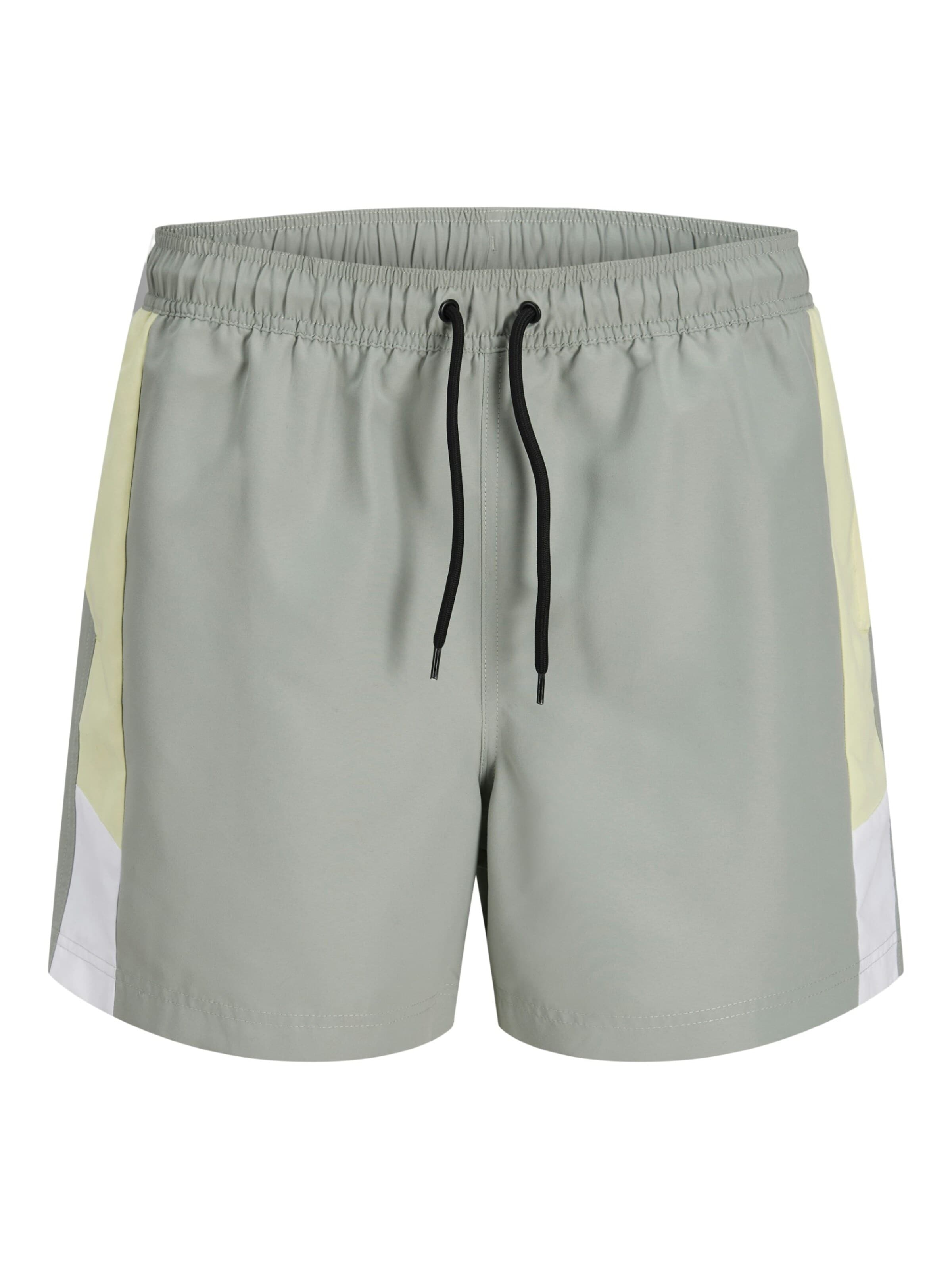 Shorts de bain 'JREBBENJAMIN' JJ Rebel en gris : devant