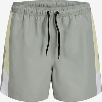 Shorts de bain 'JREBBENJAMIN' JJ Rebel en gris : devant