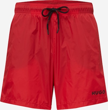 HUGO Board Shorts in Red: front