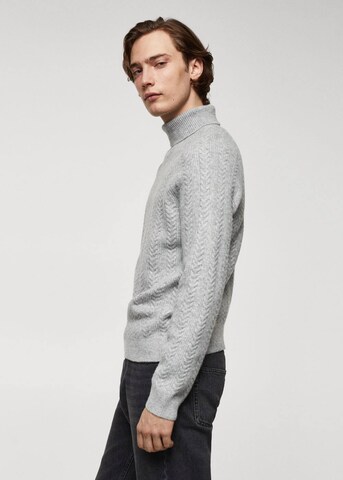 MANGO MAN Pullover 'Marias' in Grau