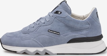 Baskets basses Floris van Bommel en bleu : devant