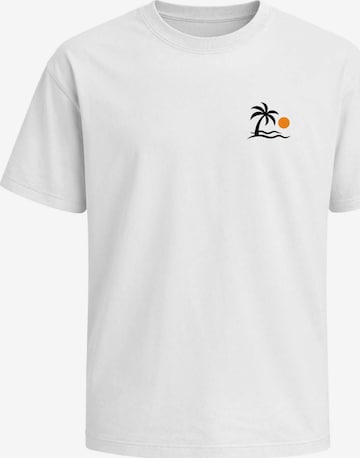 Neverless Shirt 'Palme' in Weiß: Vorderseite