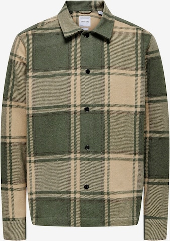 Only & Sons Overhemd 'ONSMACE' in Groen: voorkant