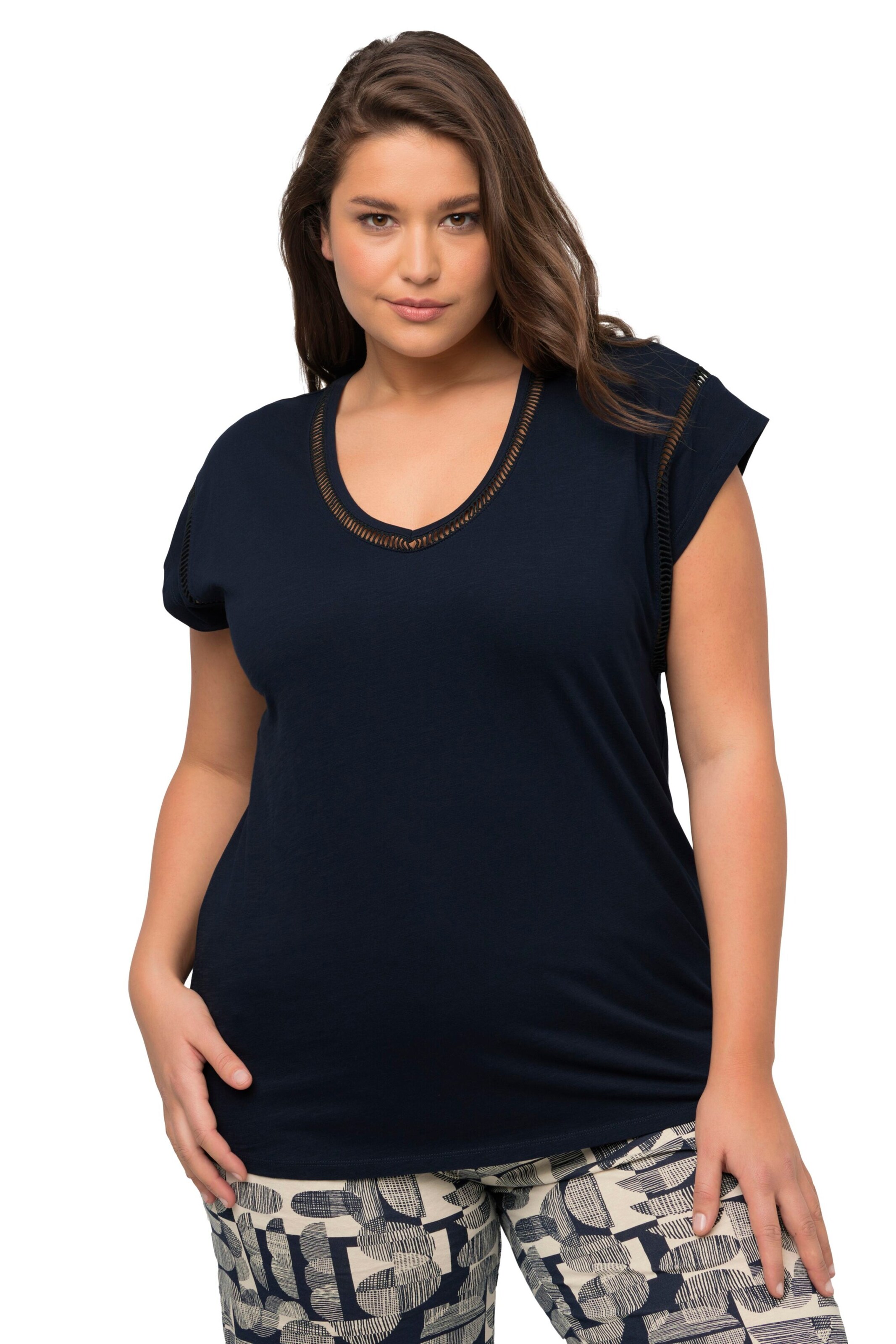 Ulla Popken Shirt in Blau: Vorderseite