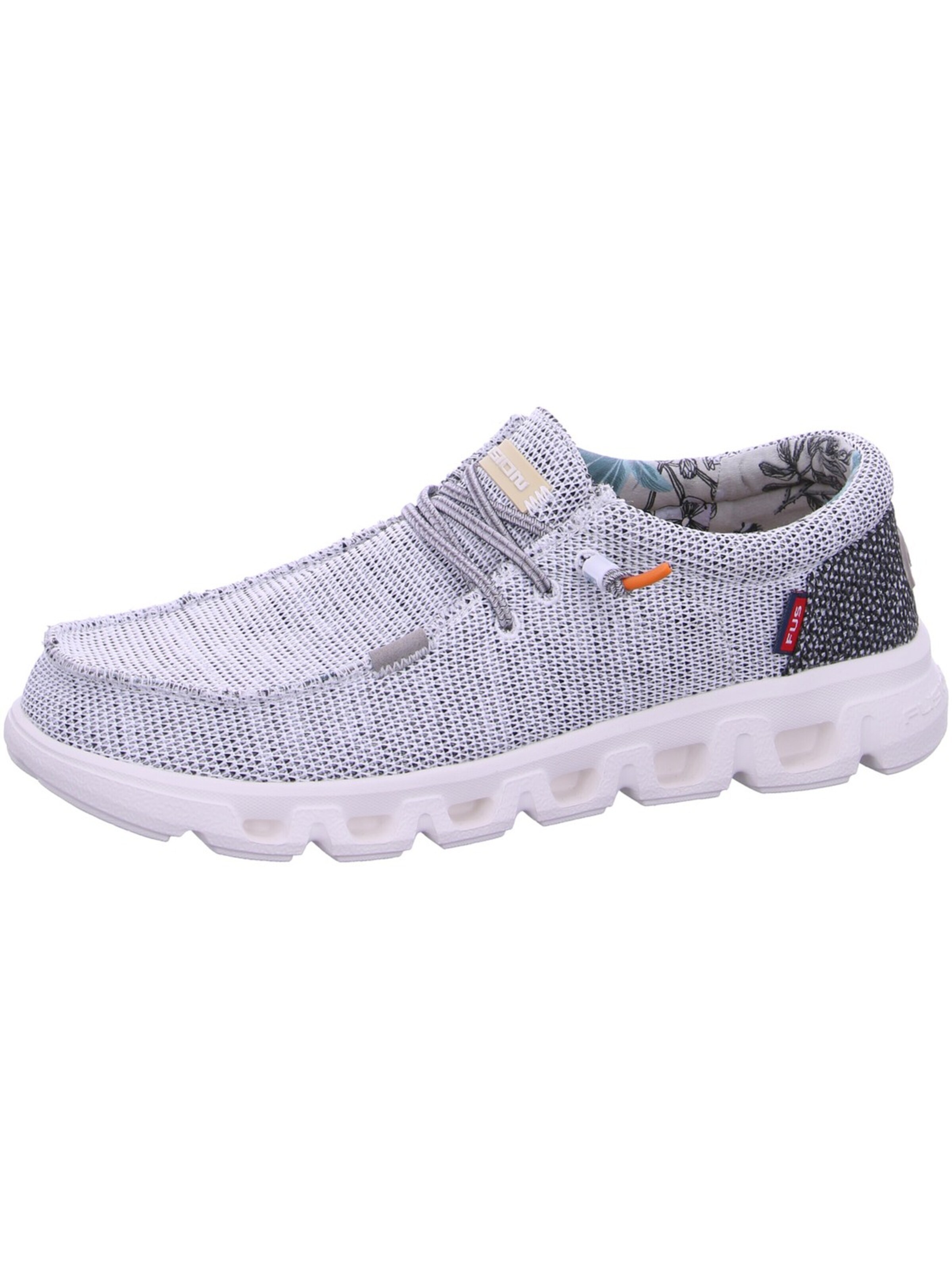 Fusion Schnürschuh 'Fusion Leinenschuh Weiß'‌ in Weiß: Vorderseite