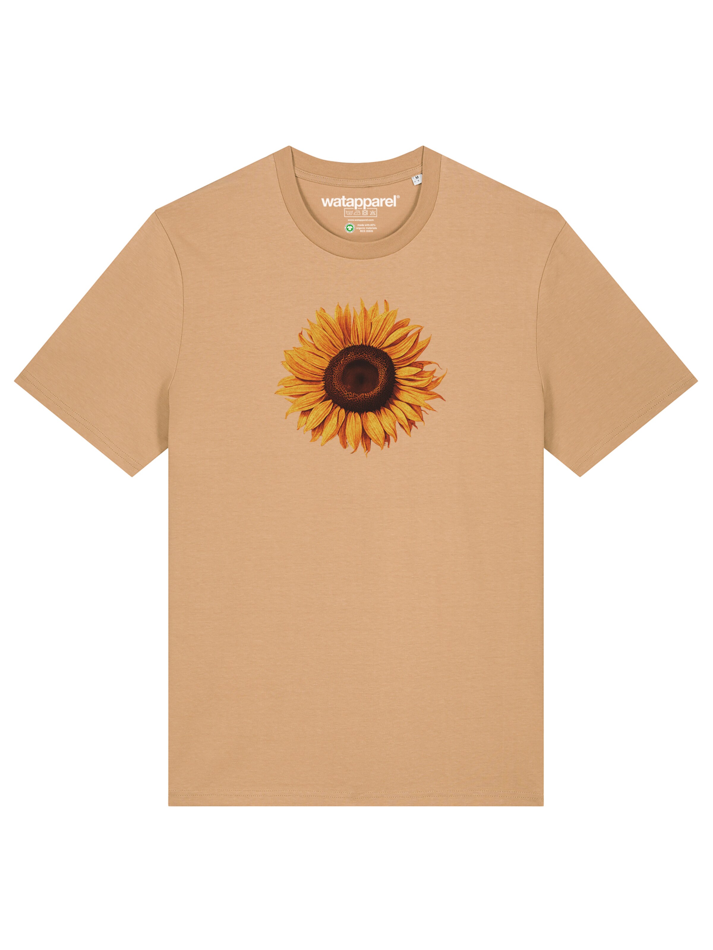 Watapparel Shirt 'Sonnenblume' in Beige: voorkant