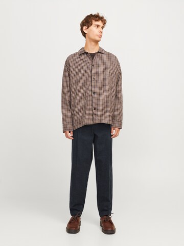 JACK & JONES Tapered Bandplooibroek in Zwart