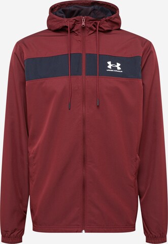 UNDER ARMOUR Športna jakna | rdeča barva: sprednja stran