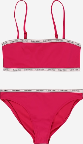 Calvin Klein Swimwear Bustier Bikini värissä vaaleanpunainen: edessä