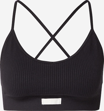 melns BJÖRN BORG Bezvīļu Sporta krūšturis: no priekšpuses