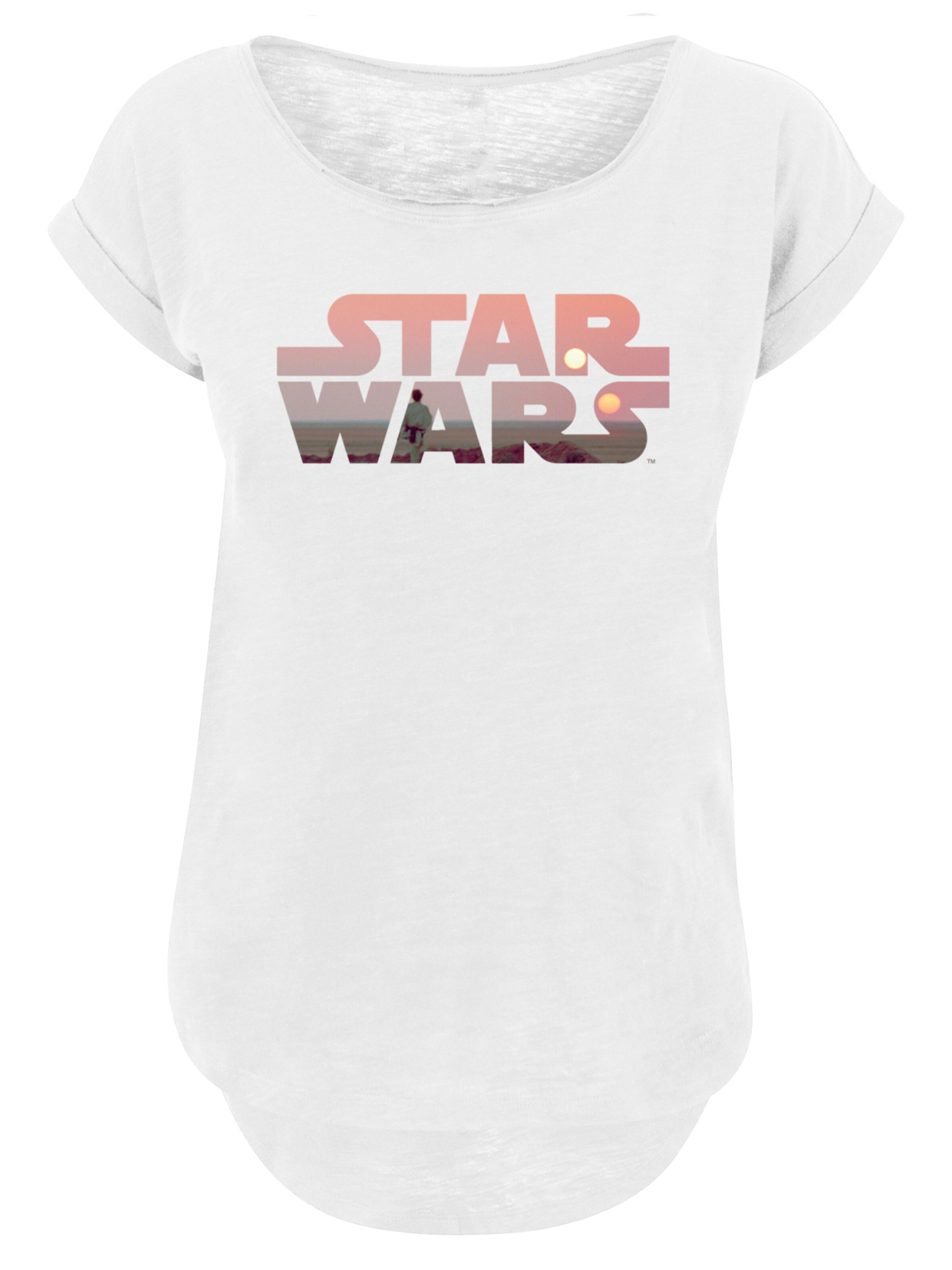 T-shirt 'Star Wars Tatooine' F4NT4STIC en blanc : devant