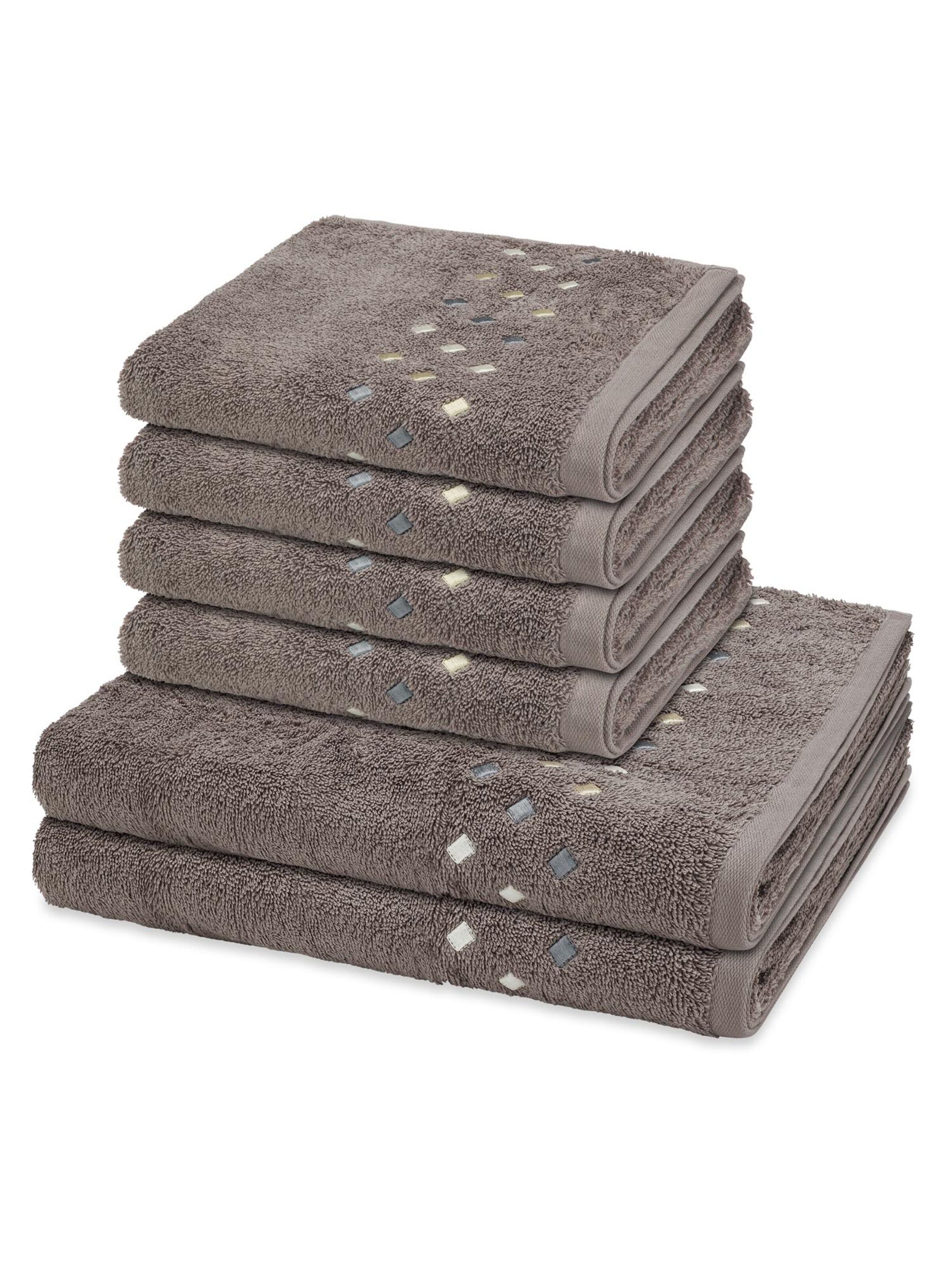 ROSS Towel 'Stoneline' in Grey: front