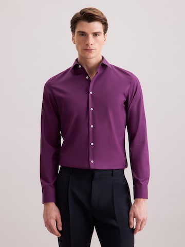 Coupe slim Chemise business SEIDENSTICKER en violet : devant