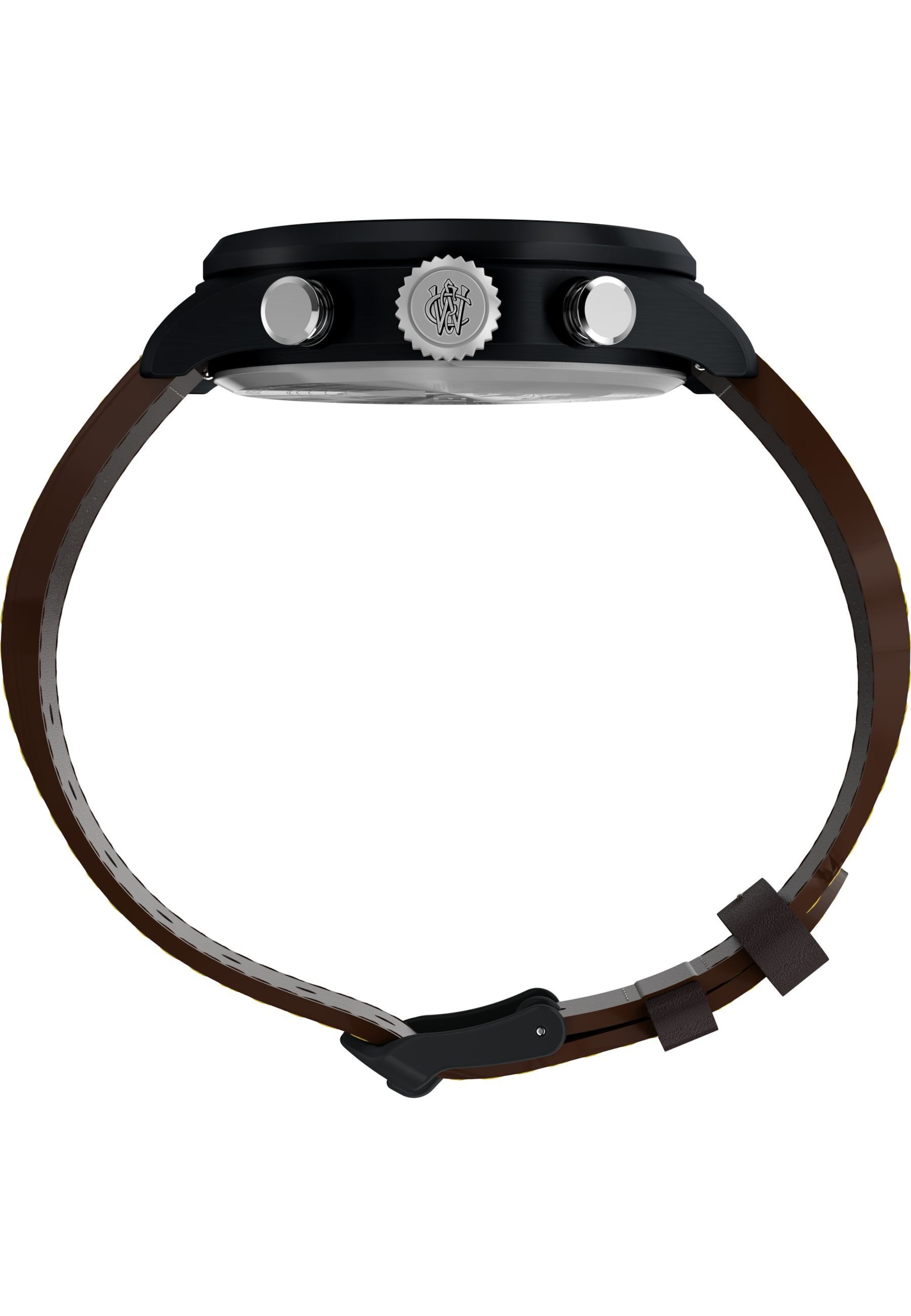 Montre à affichage analogique 'Waterbury Ace Fly-Back' TIMEX en marron