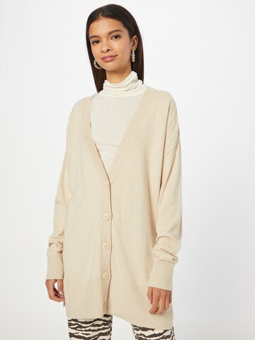 ONLY Knit cardigan in Beige: front