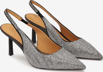 Kazar Γόβες slingback σε ασημί