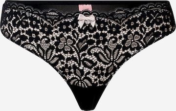 Hunkemöller Regular String 'Rose' in Zwart: voorkant