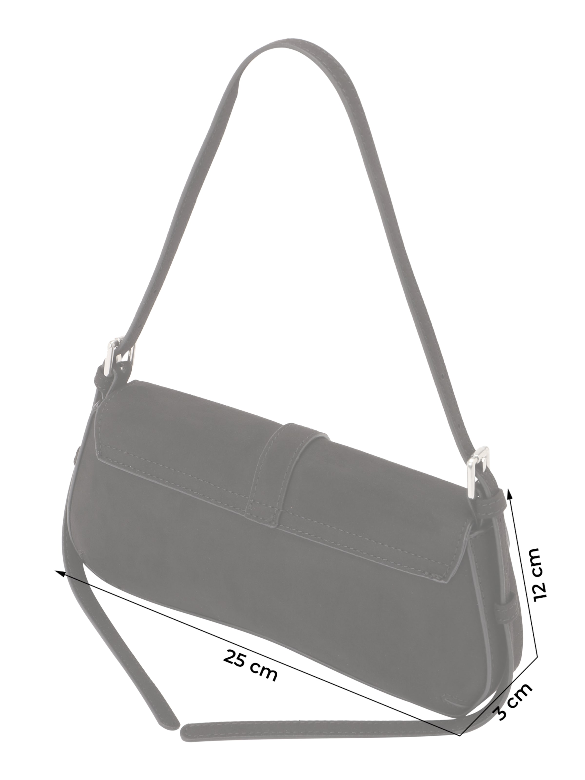 TOPSHOP Torba za čez ramo 'Sophia' | črna barva