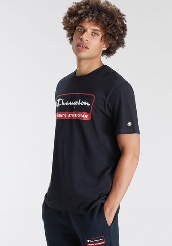 Champion Authentic Athletic Apparel T-Shirt in Blau: Vorderseite
