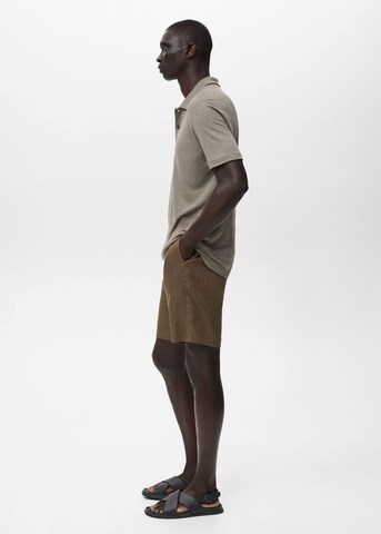 MANGO MAN Slimfit Shorts 'Carp' in Grün
