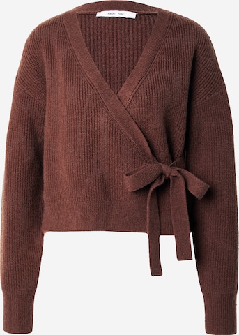 Geacă tricotată 'Cassandra' de la ABOUT YOU pe maro: față