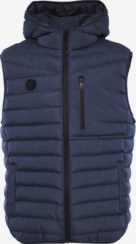 Threadbare Vest 'Horsley' in Blue: front