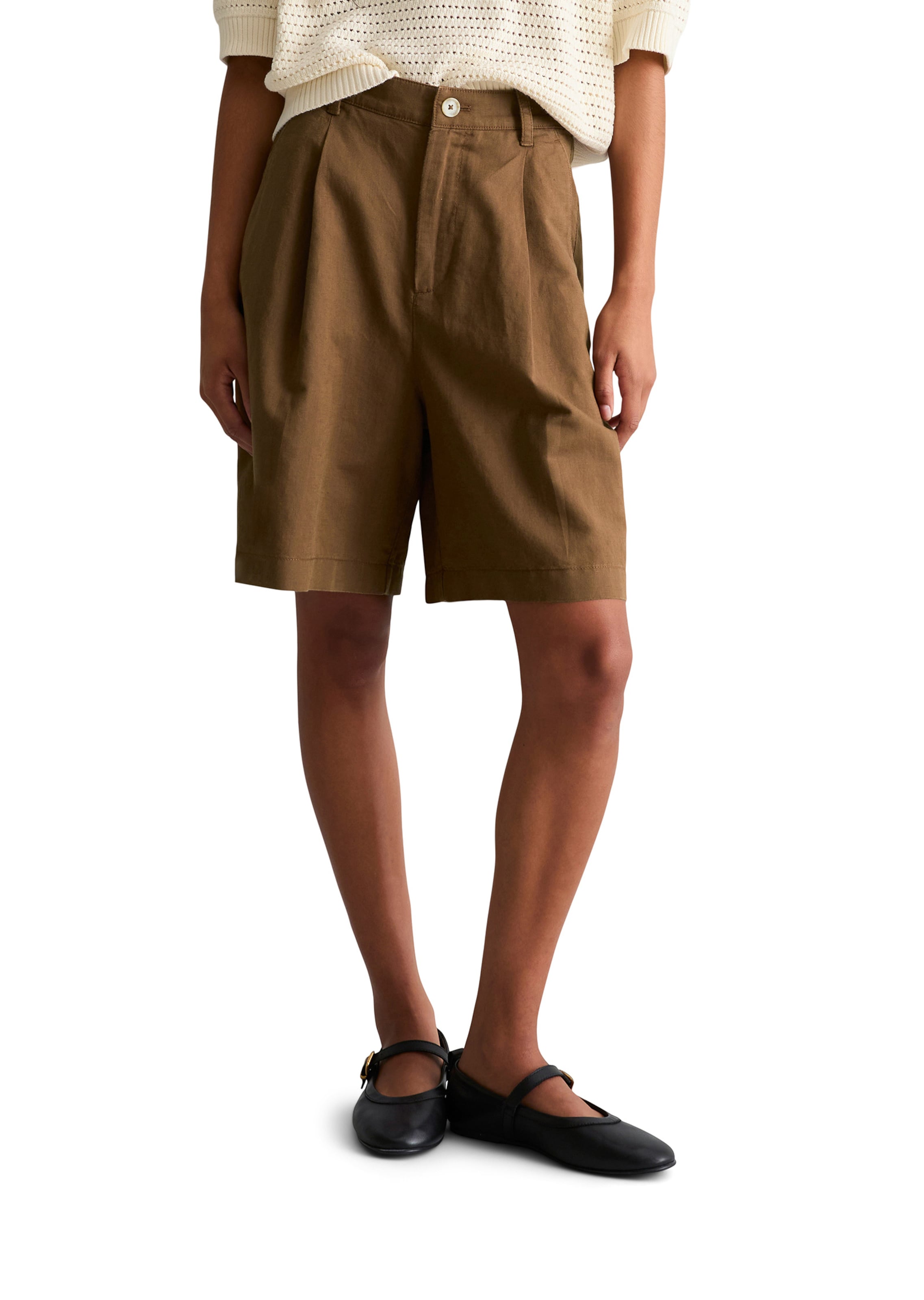 Marc O'Polo DENIM Regular Pants in Brown: front