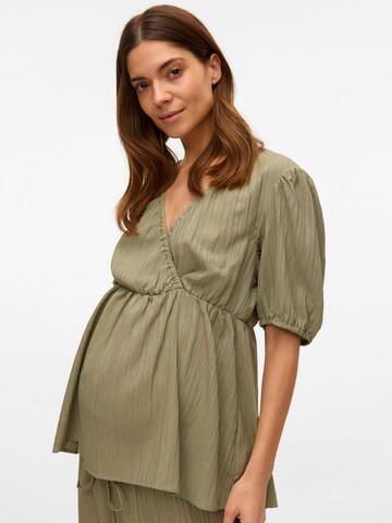 MAMALICIOUS Blouse in Groen: voorkant