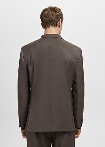MANGO MAN Regular fit Suit Jacket 'Milan' in Brown