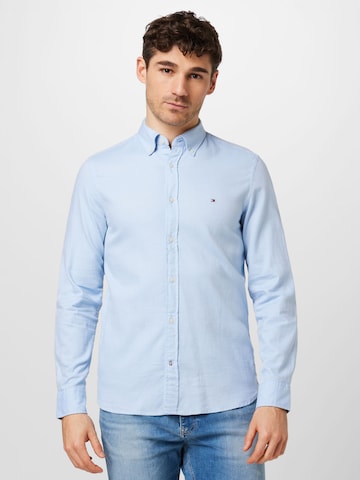 TOMMY HILFIGER Slim fit Overhemd in Blauw: voorkant