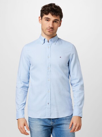 TOMMY HILFIGER Slim fit Overhemd in Blauw: voorkant