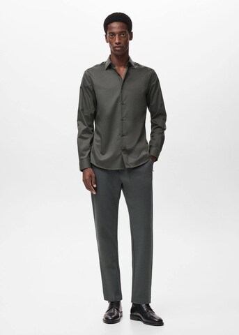 MANGO MAN Regular fit Button Up Shirt 'Palmar' in Grey