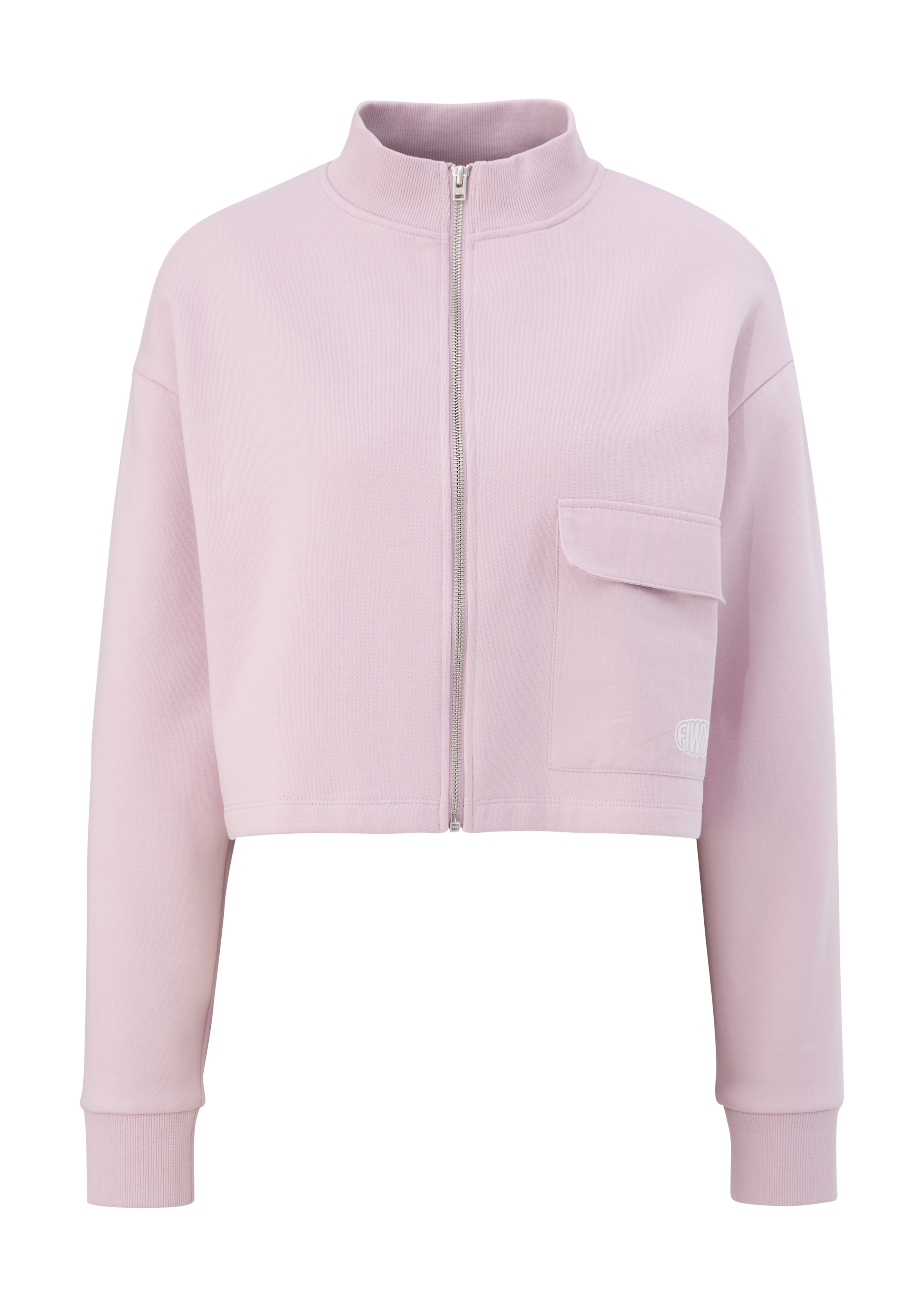 QS Zip-Up Hoodie in Purple: front