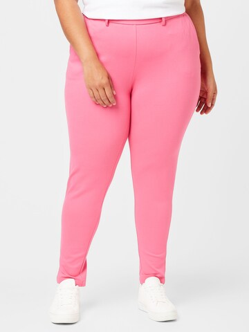 Zizzi Regular Pants 'MADDIE' in Pink: front
