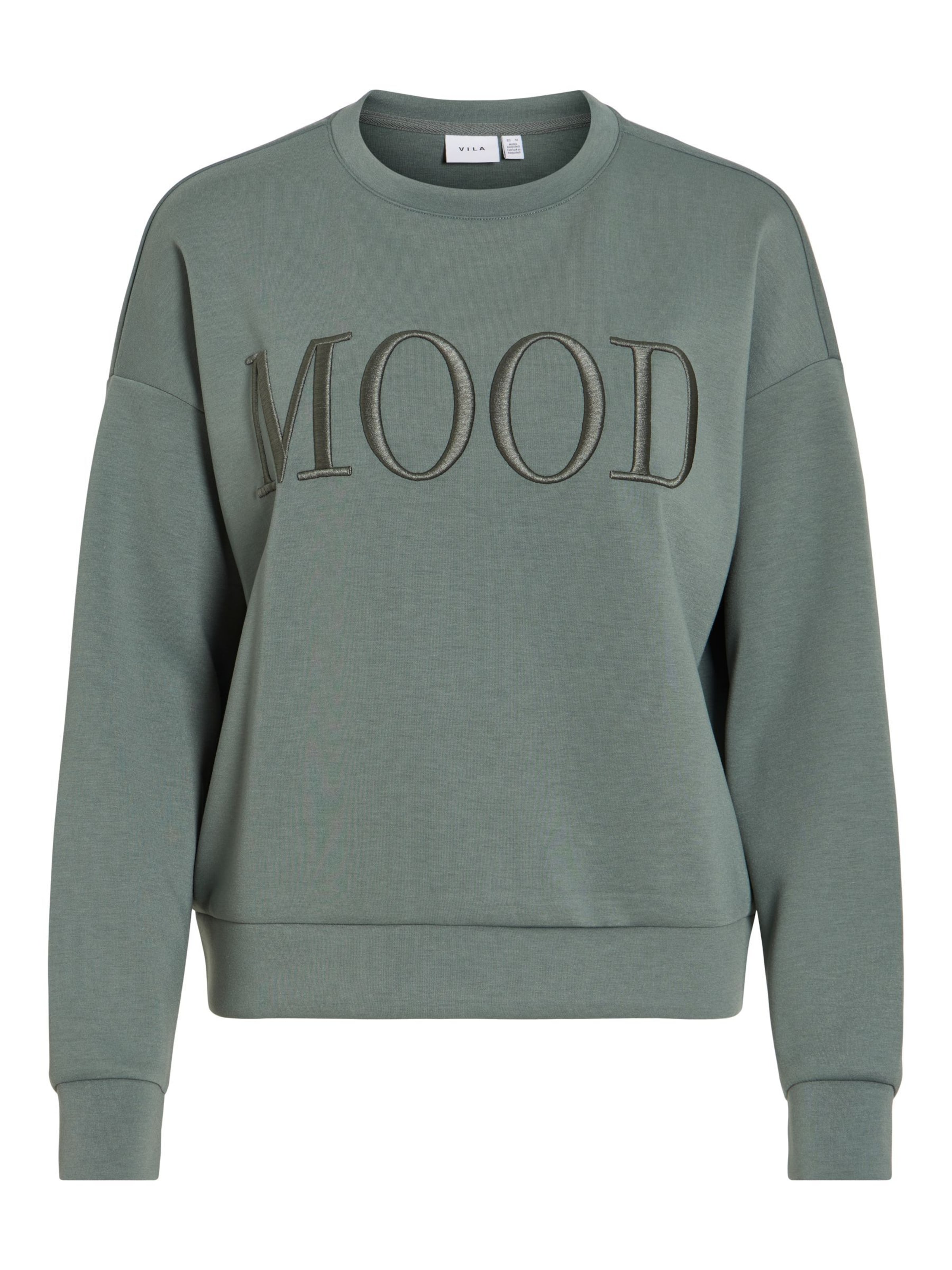 VILA - Sudadera 'VIReflect Mood' en verde: frente