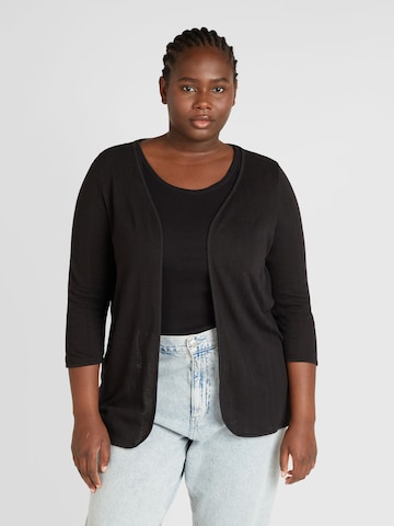 ONLY Carmakoma Knit Cardigan 'LOOP' in Black: front
