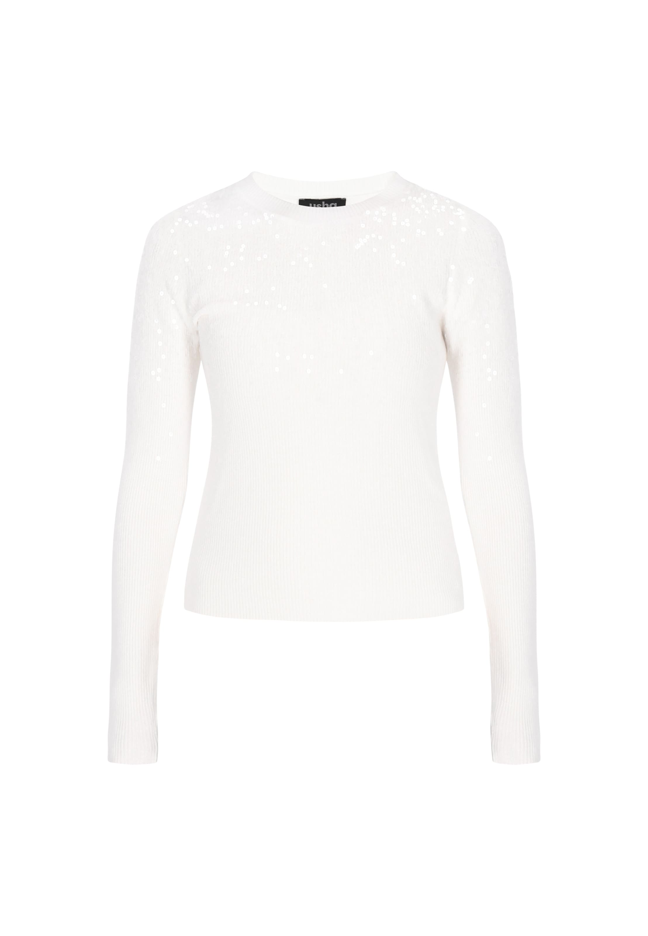 Pull-over usha BLACK LABEL en blanc : devant
