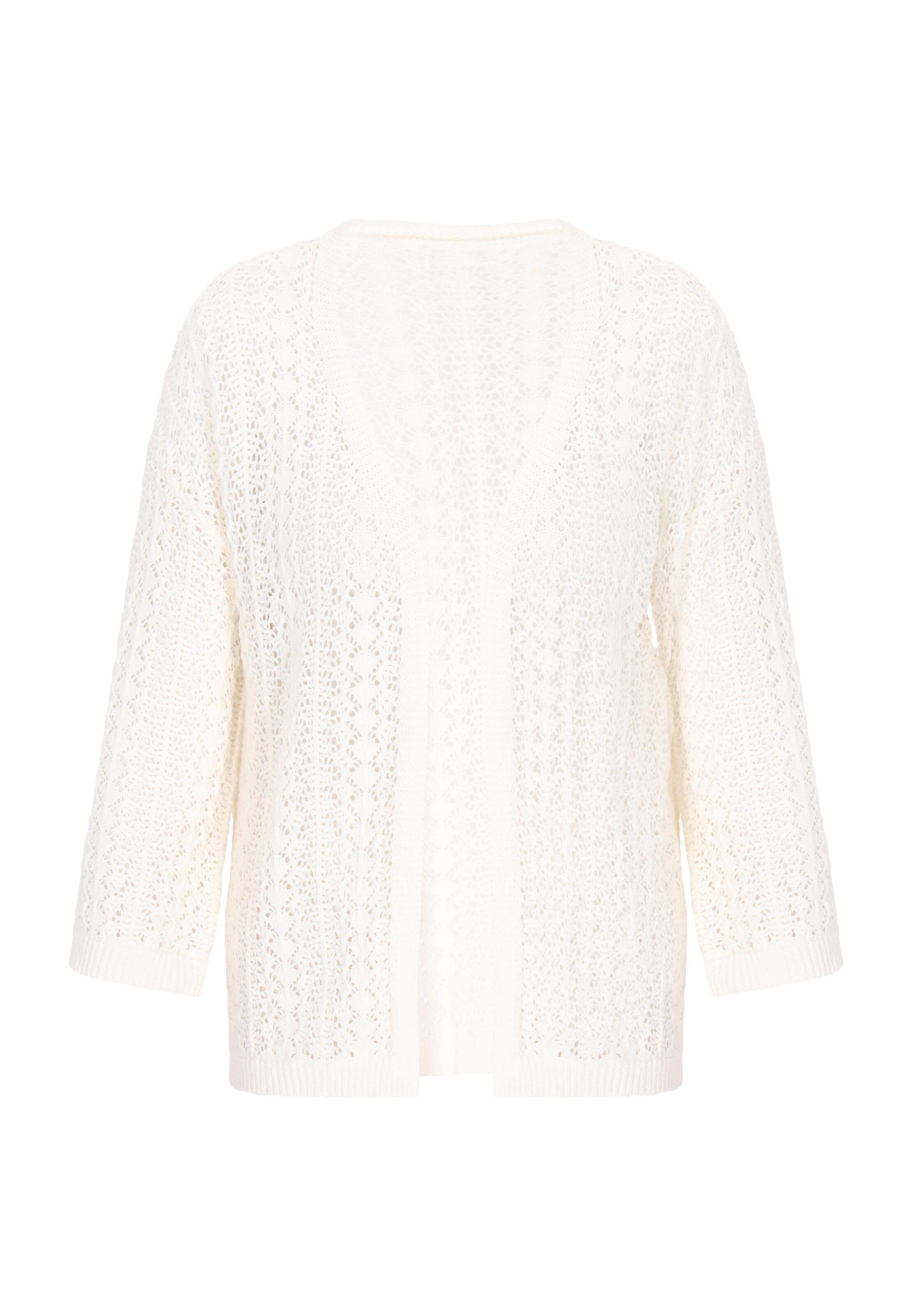 HALEE - Casaco de malha 'Fashion Look' em branco: frente