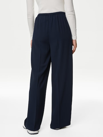 Wide leg Pantaloni di Marks & Spencer in blu