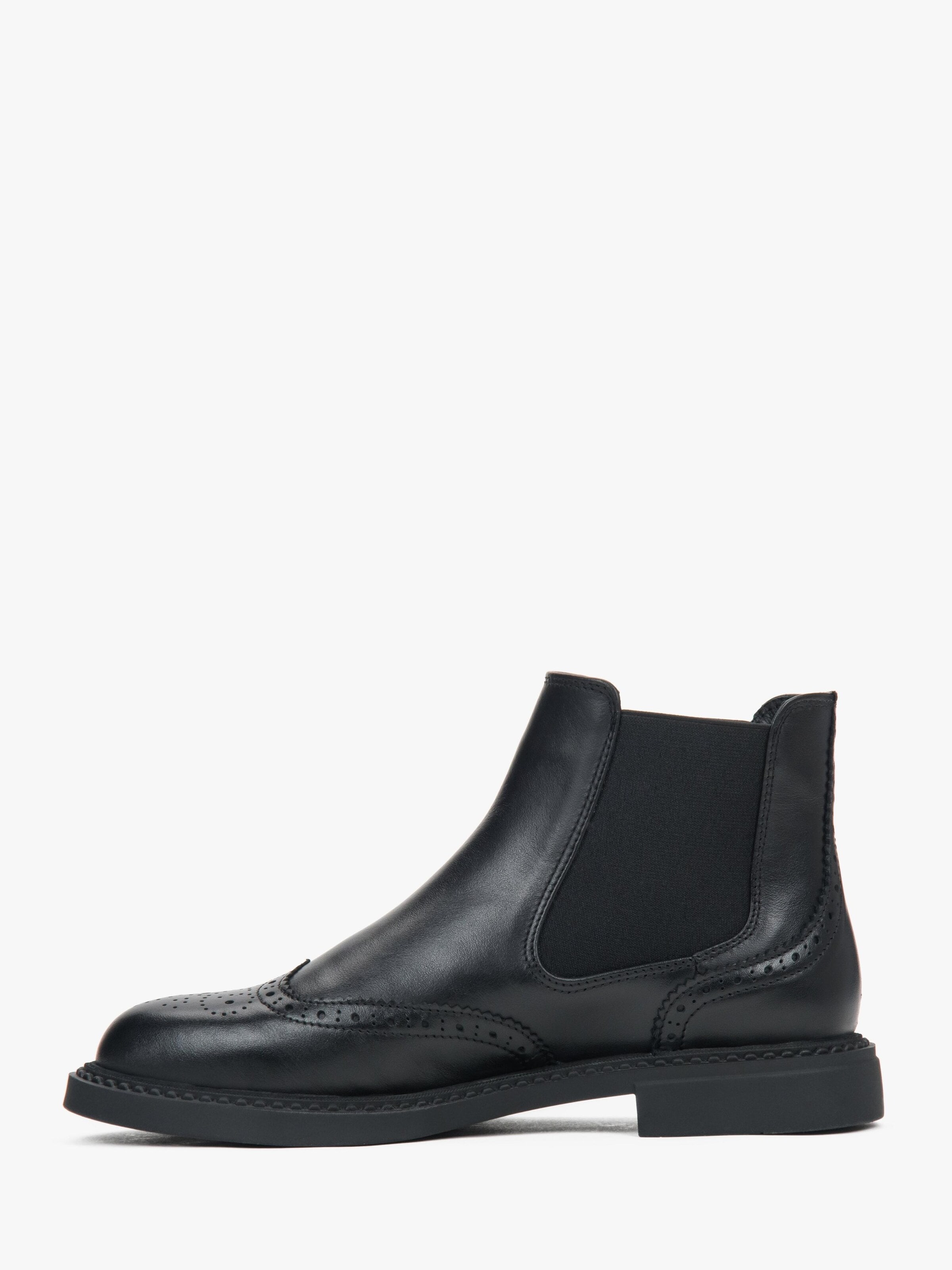 Chelsea Boots '09-3488' Estro en noir : devant