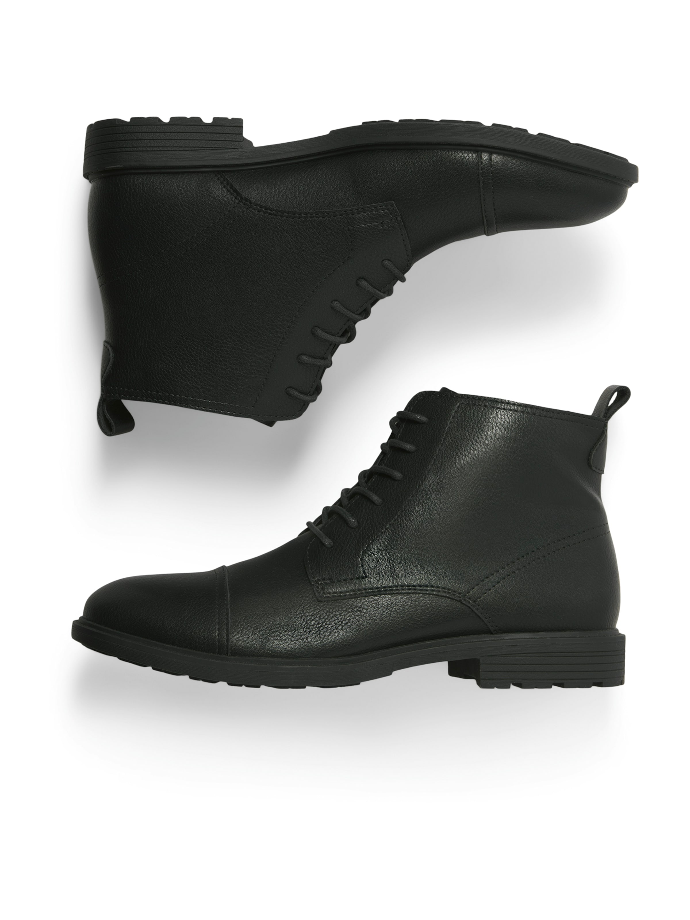 JACK & JONES Μπότες με κορδόνια 'JFWDANBY' σε μαύρο